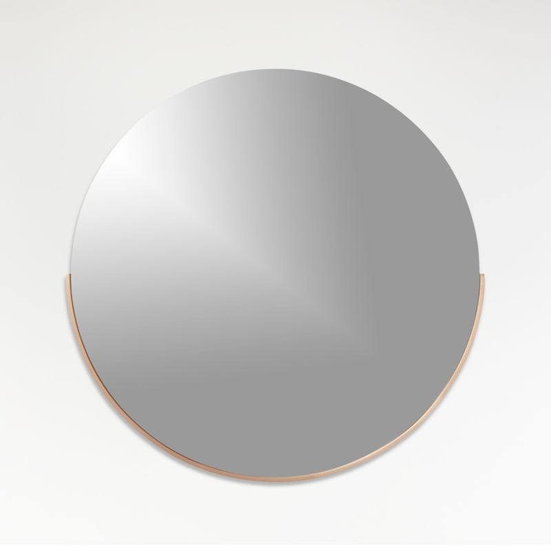 Gerald Large Round Rose Gold Wall Mirror - Image 2