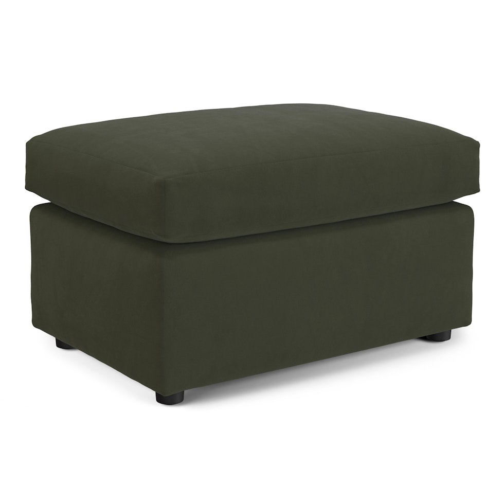 Landry 28" Velvet Ottoman - Hale Fir Green - Image 0