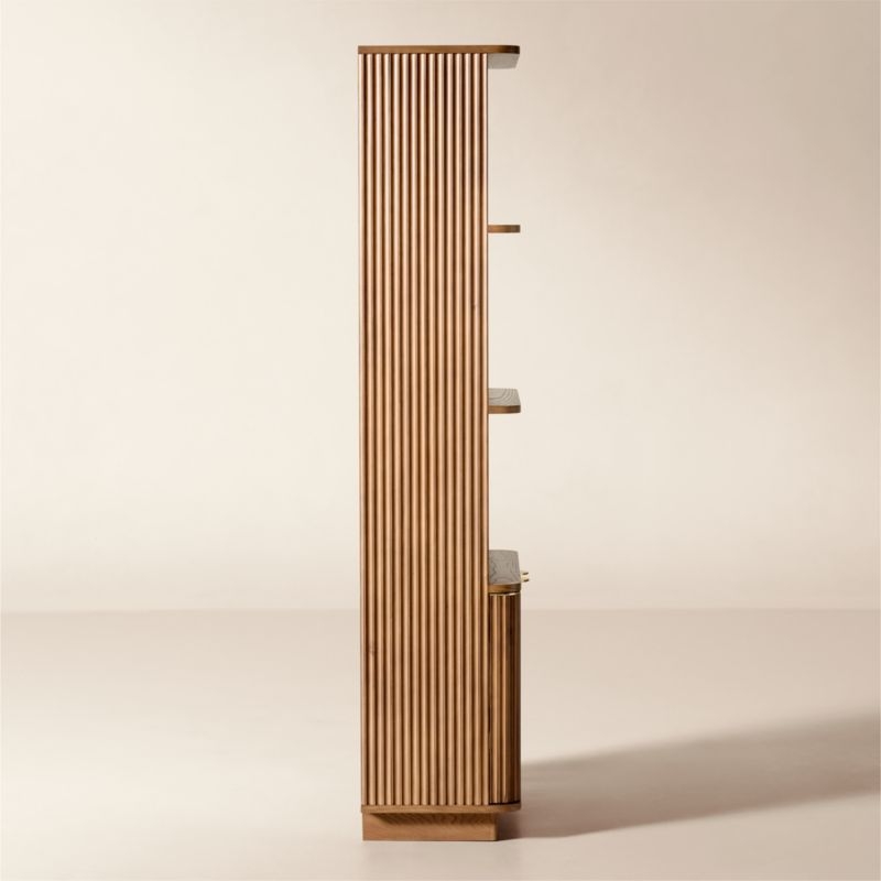 Davison Fluted Oak Bookcase - Image 8