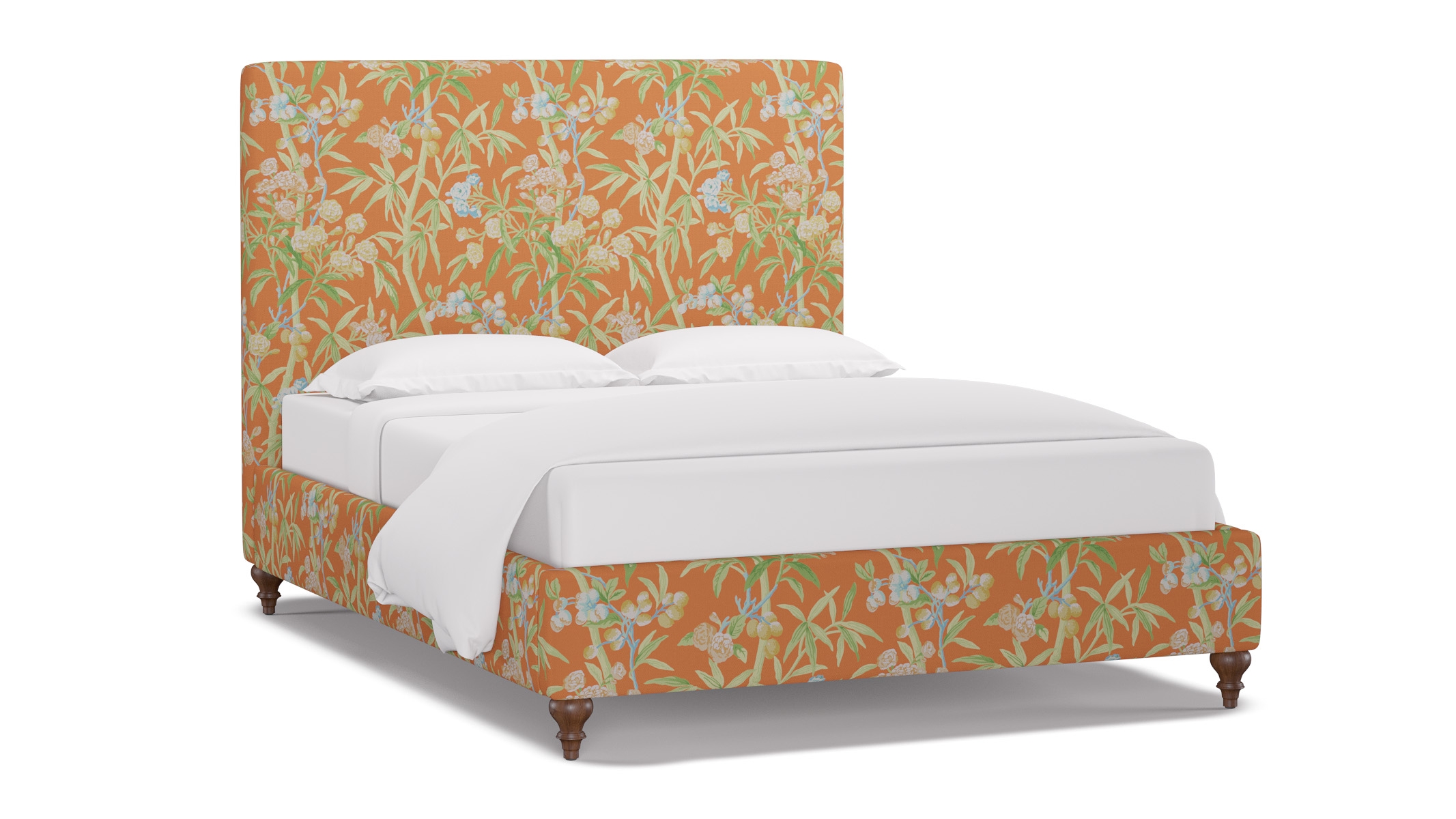 Classic Bed, Mandarin Lanai, Walnut Traditional Turned Leg, Twin - Image 1