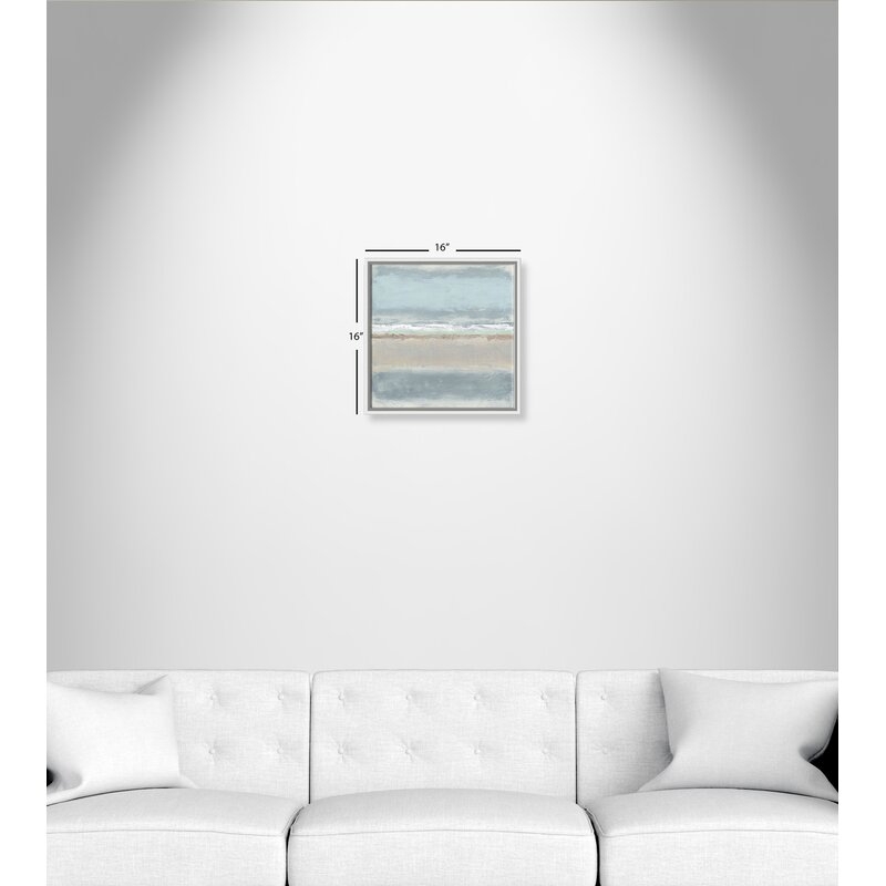 Casa Fine Arts Serenity 2 - Floater Frame Painting on Canvas Frame Color: White Framed, Size: 16" H x 16" W x 2" D - Image 0