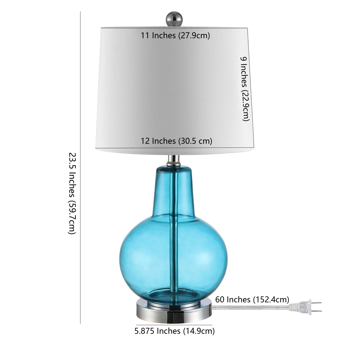 Atlas 23.5" Table Lamp - Blue - Safavieh - Image 0