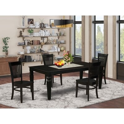 Montsegur Butterfly Leaf Rubberwood Solid Wood Dining Set - Image 0
