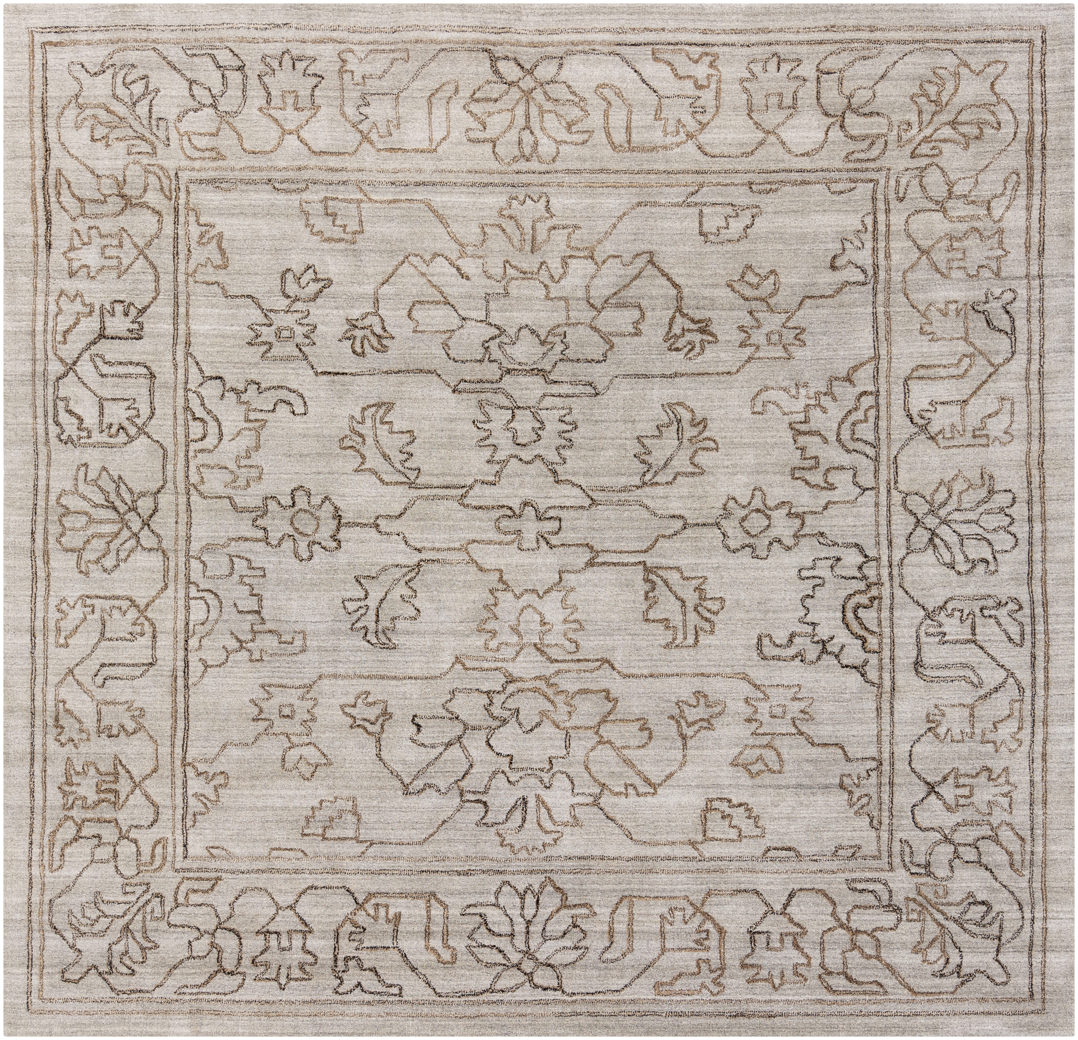 Hightower Beige Indoor 8' x 8' Handmade Rug - Image 0