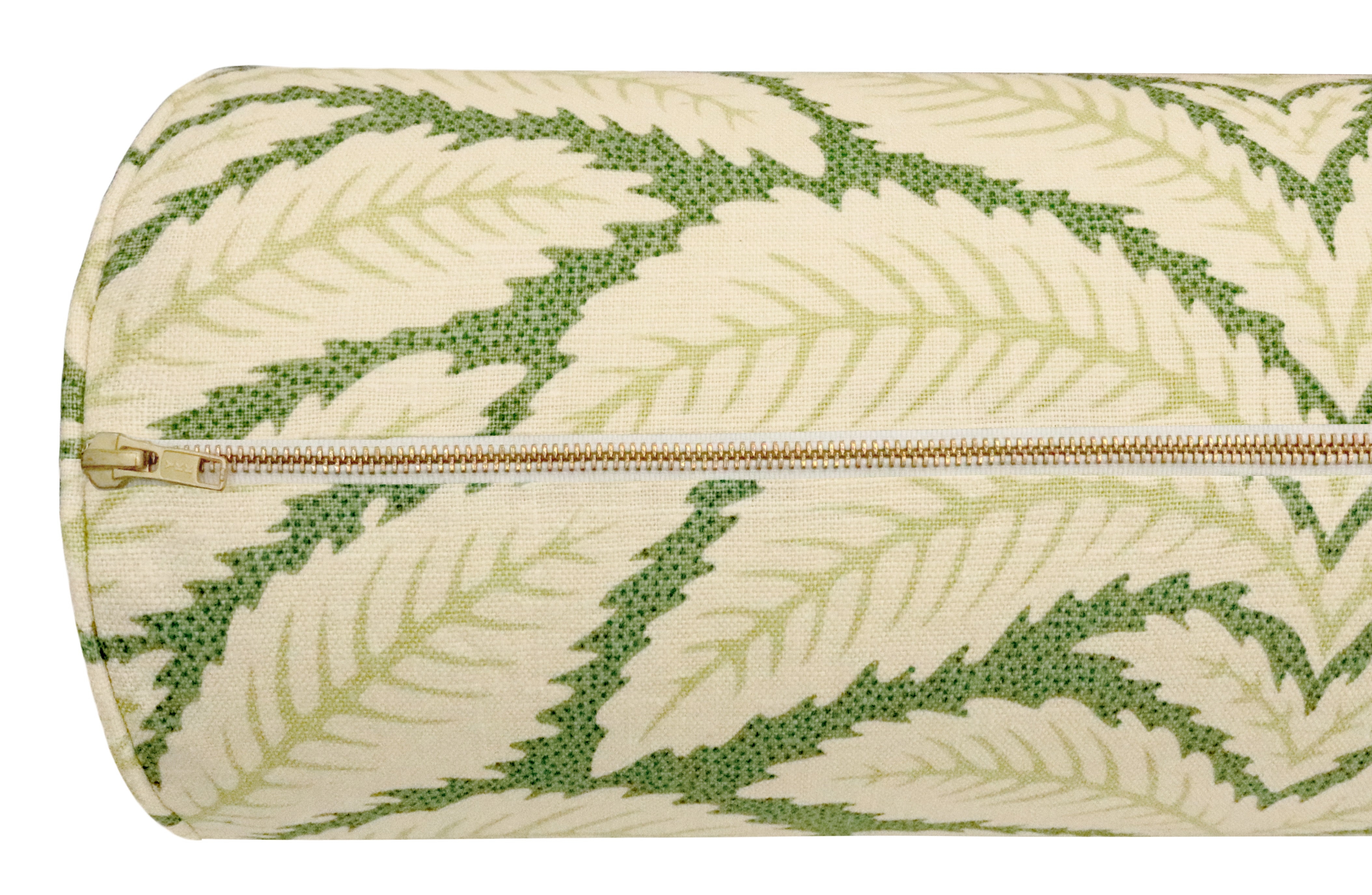 THE BOLSTER :: TALAVERA LINEN // LEAF | BRUNSCHWIG & FILS - TWIN XL // 9" X 30" - Image 3