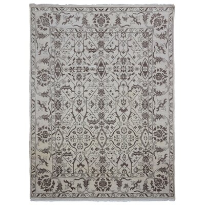 One-of-a-Kind Shumaker Hand-Knotted Oushak Turkish Knot Beige 8'10" x 12' Wool Area Rug - Image 0