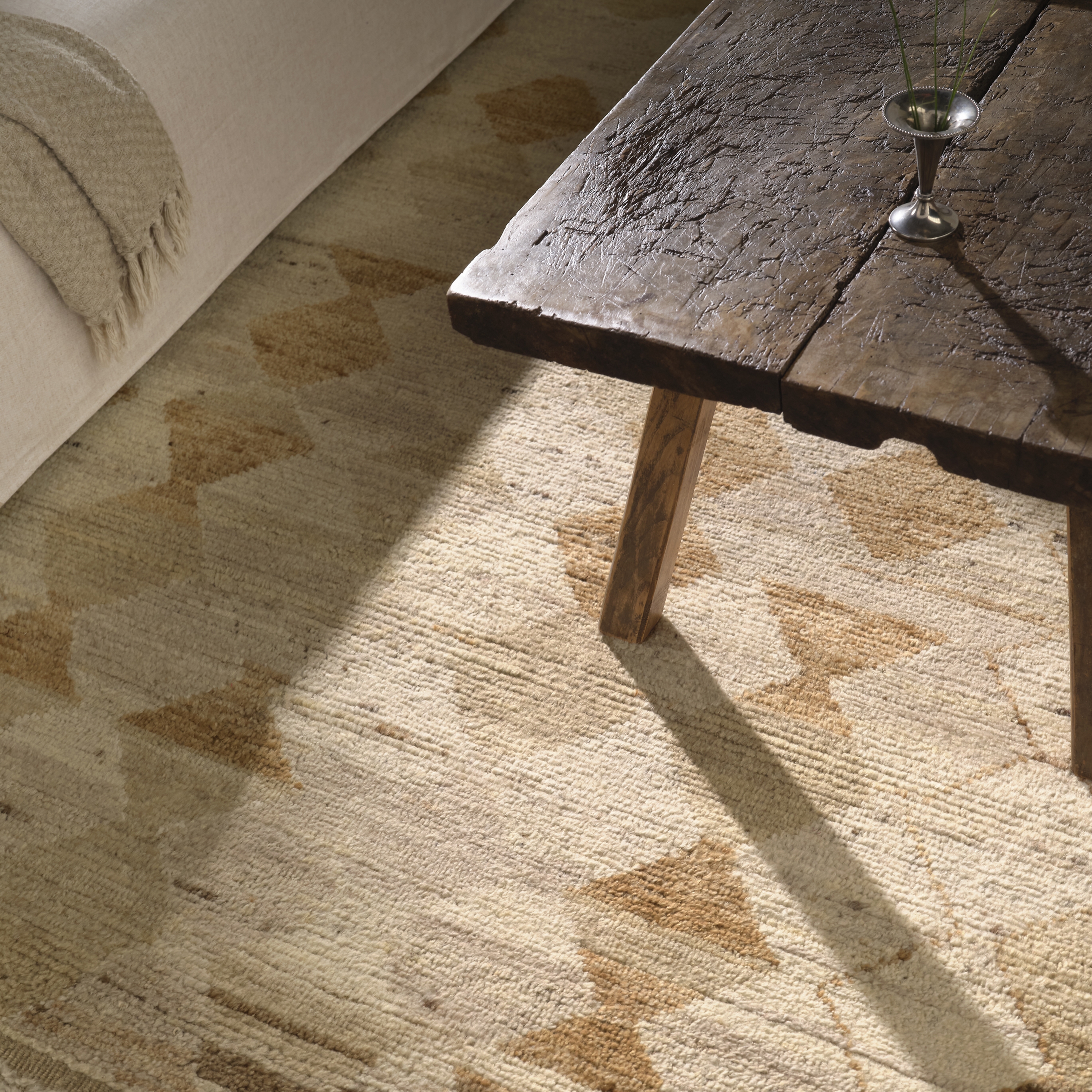 Sirsa ZRA03 Handknotted Bohemian Tan and Yellow Area Rug (9'x12') - Image 5