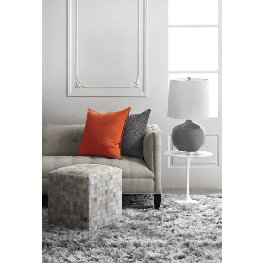 Appalachian Hair On Hide 18"H x 18"W x 18"D Ottoman - Image 1