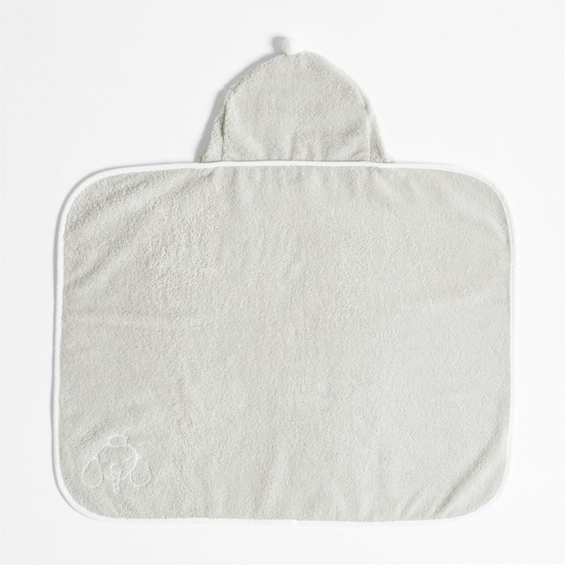 Nachi 100% Organic Cotton Grey Hooded Baby Towel - Image 3
