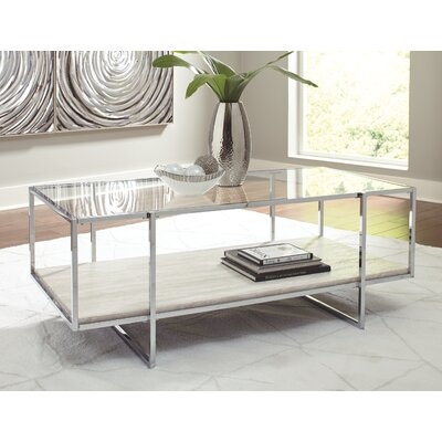 Hyattsville Floor Shelf Coffee Table with Storage - Image 0