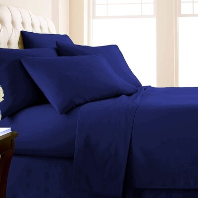 6-Pieces Bed Sheets Set Microfiber-Wrinkle & Fade Resistant, Deep Pocket, Egyption Comfort Sheet Set