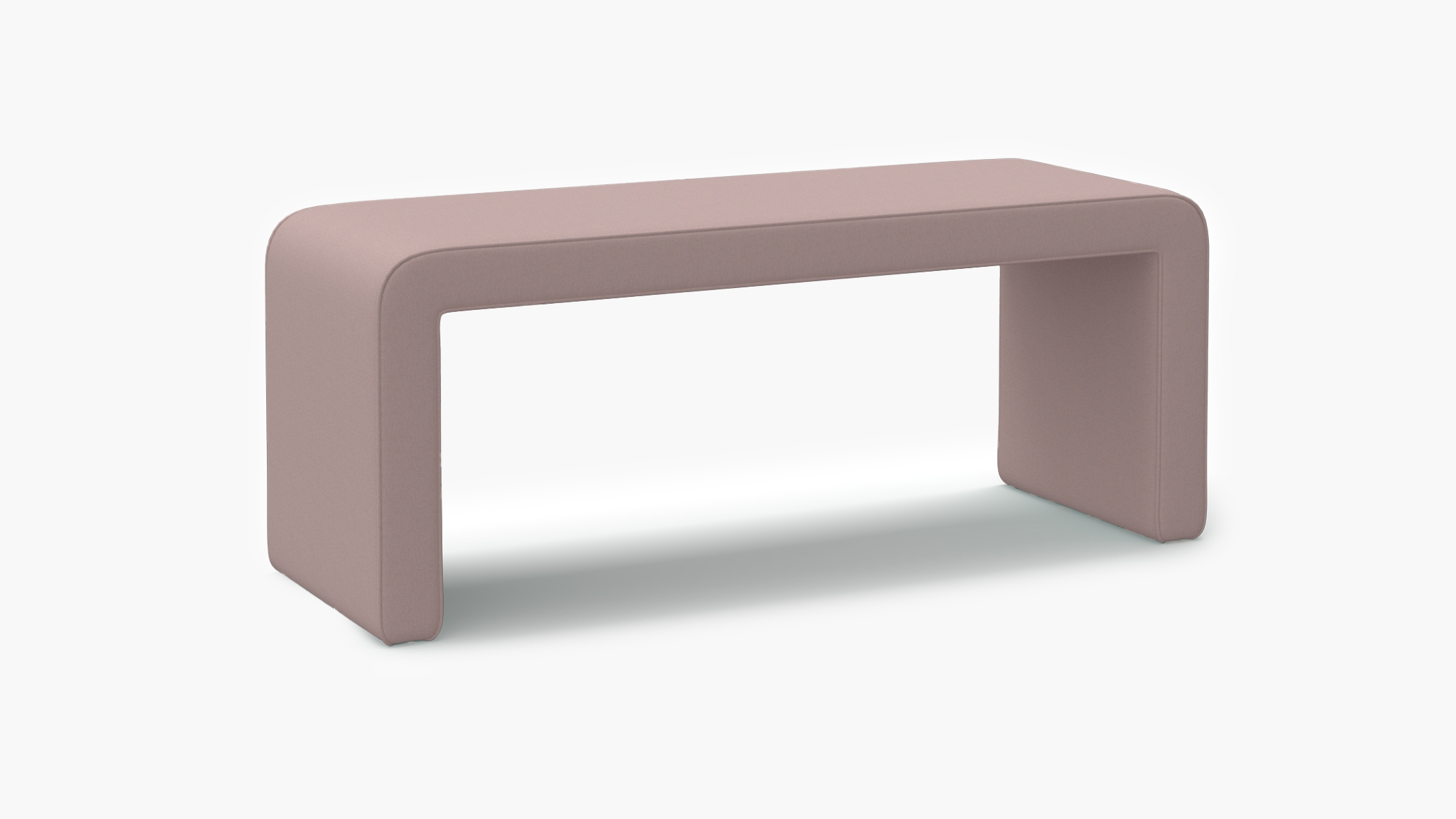 Waterfall Bench, Blush Everyday Linen - Image 1