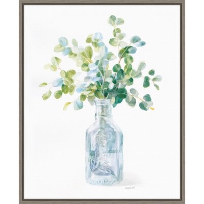 Beach Flowers IV (Vase) by Danhui Nai - Floater Frame Painting Print on Canvas - Image 0