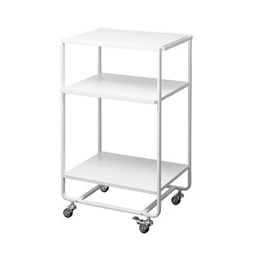 Tower 3-Tier Kitchen Cart With Handle, White - Image 0