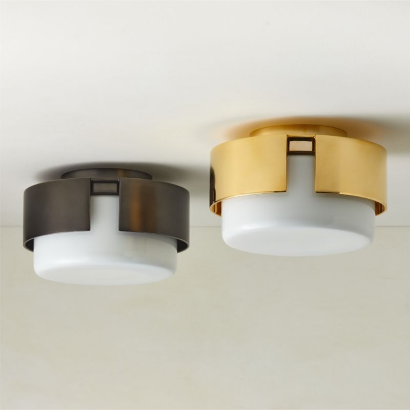 Navi Cast Polished Brass Flush Mount Light - Image 3