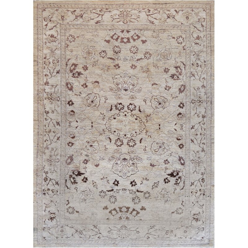 Mansour One-of-a-Kind Quality Hand-Knotted 6' x 8'4"" Wool Area Rug in Gray/Purple - Image 0