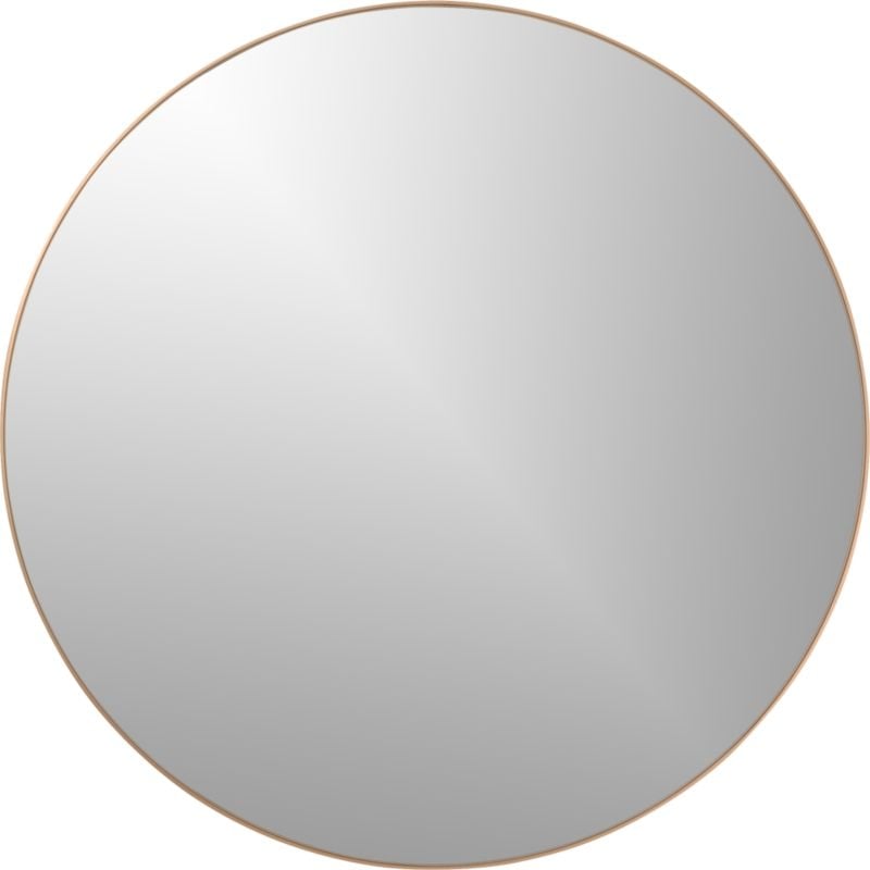 Infinity Round Wall Mirror, Brass, 36" - Image 0