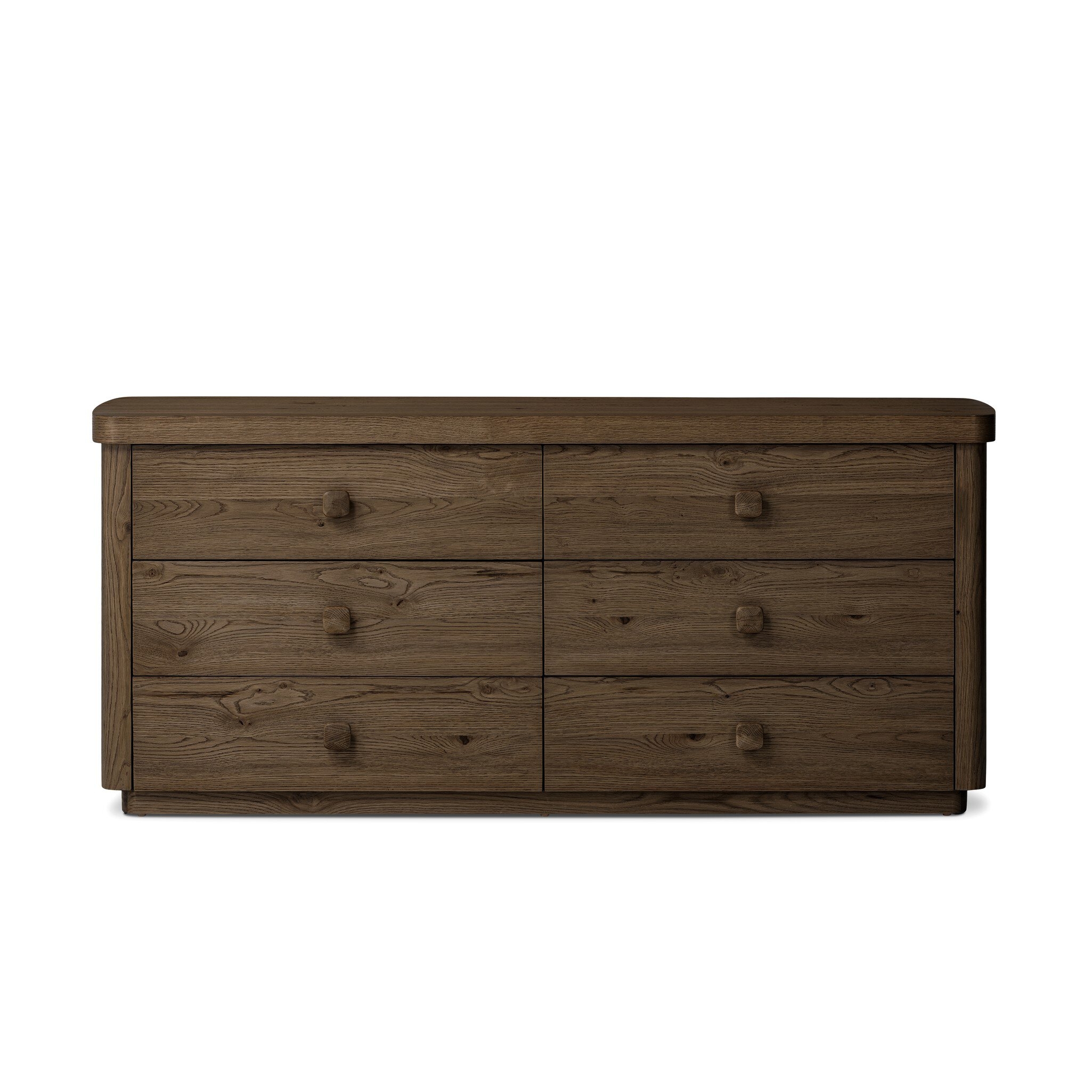 Valen 6 Drawer Dresser - Rustic Brown Oak Veneer - Image 0
