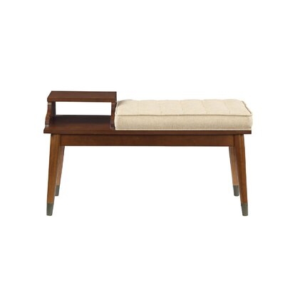 Storage Bench With Removable Cushion, Bench For Entryway Living Room Bedroom - Image 0