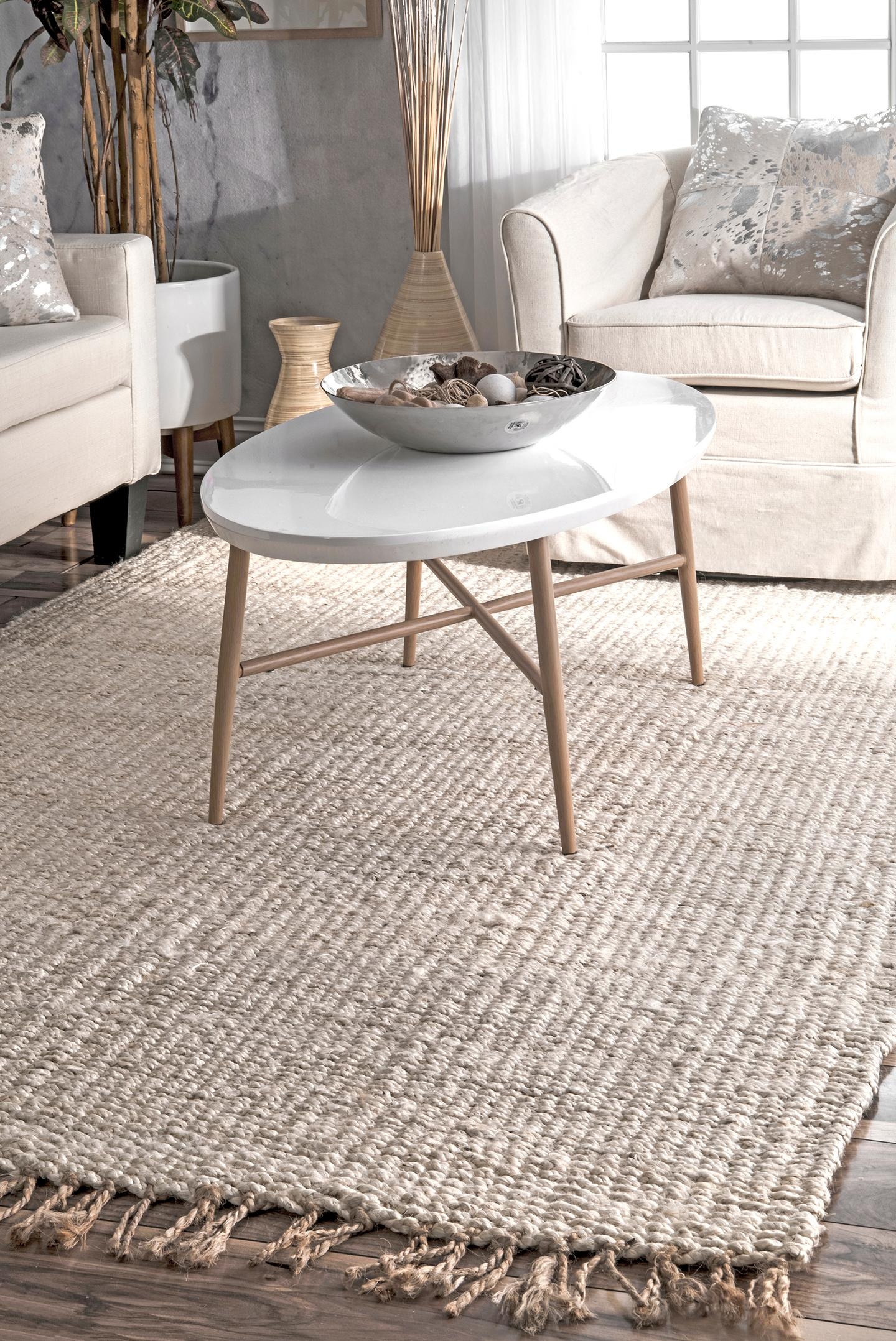 Handmade Benavides Tassel Rug Area Rug - Image 1