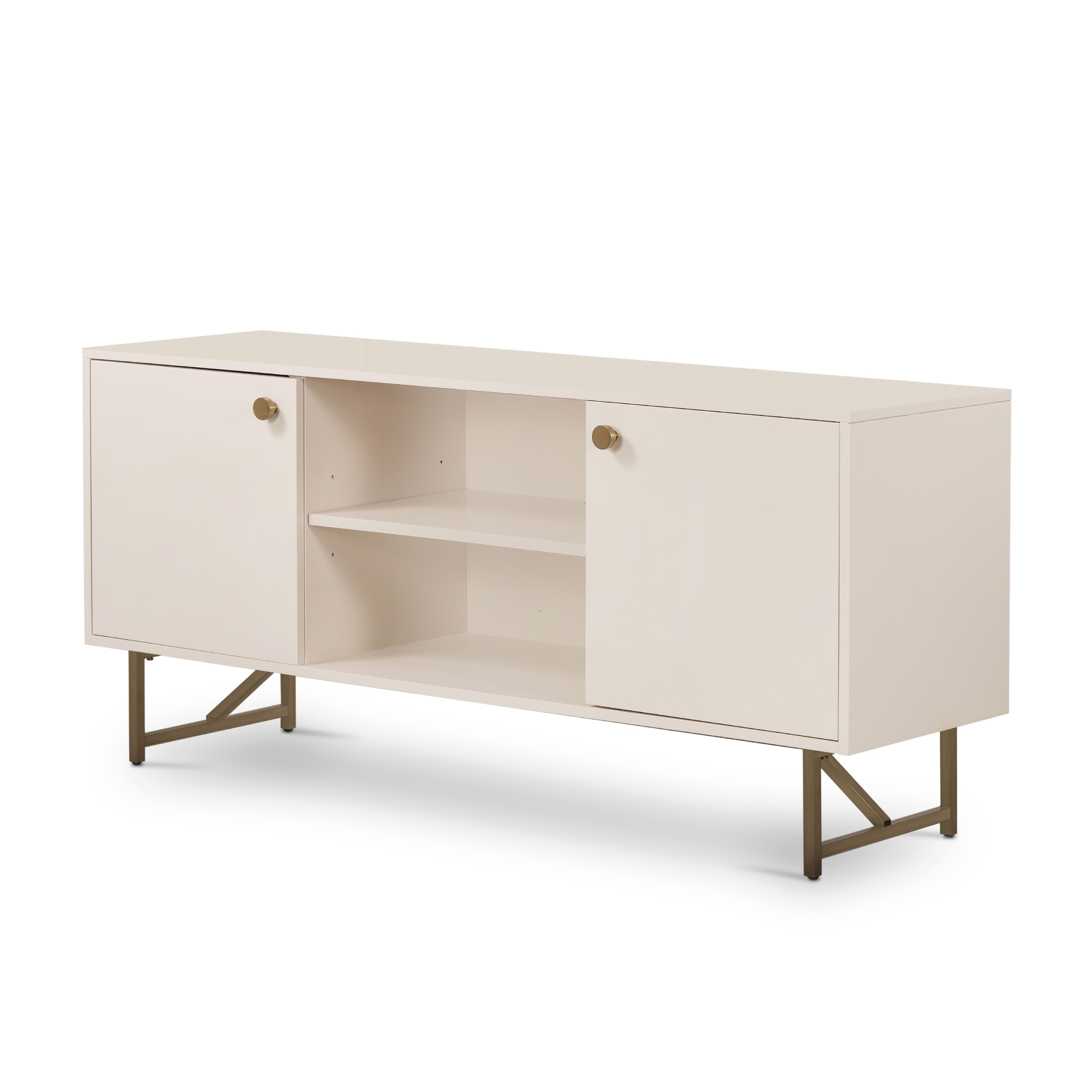 Van Media Console-Matte Alabaster - Image 1
