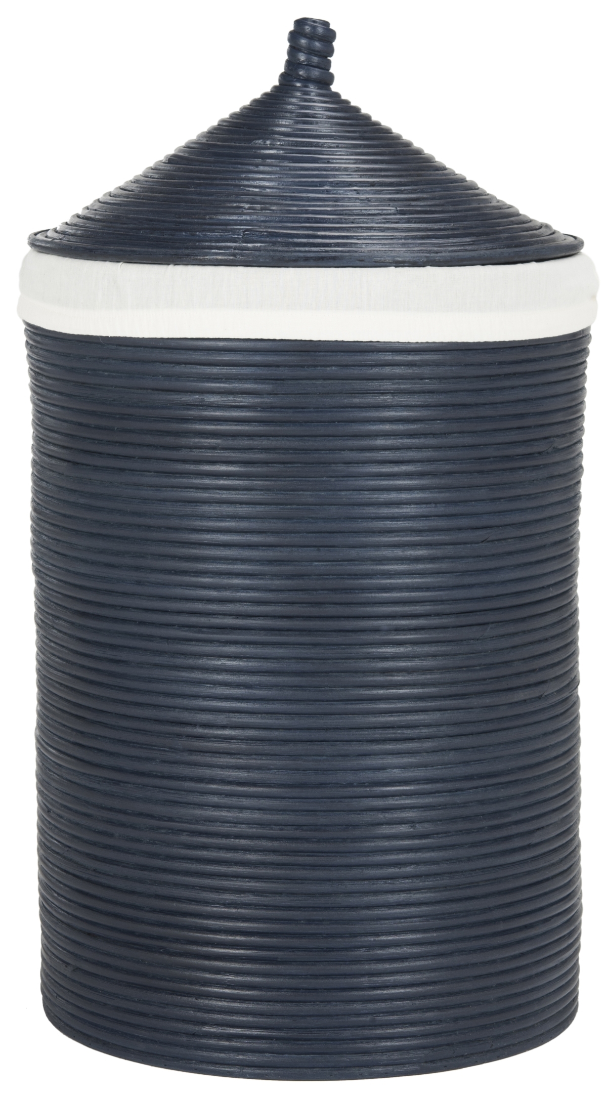 Wellington Laundry Basket - White / Navy - Safavieh - Image 0