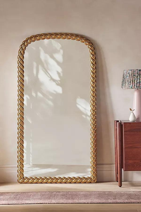 Wren Gilded Braid Chain Arch Grand Floor Mirror - Image 0