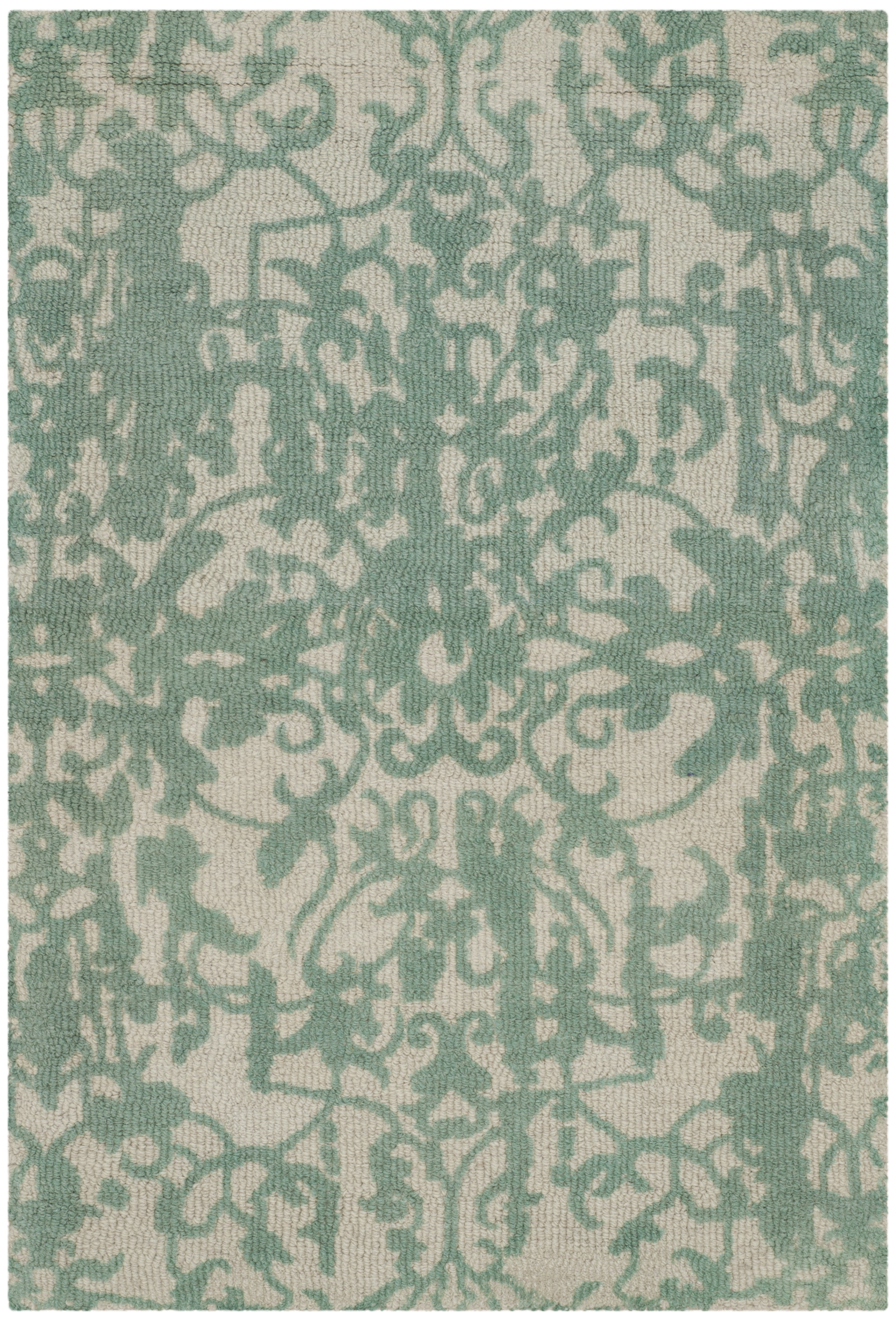 Arlo Home Hand Tufted Area Rug, RVT101C, Grey/Turquoise,  2' X 3' - Image 0