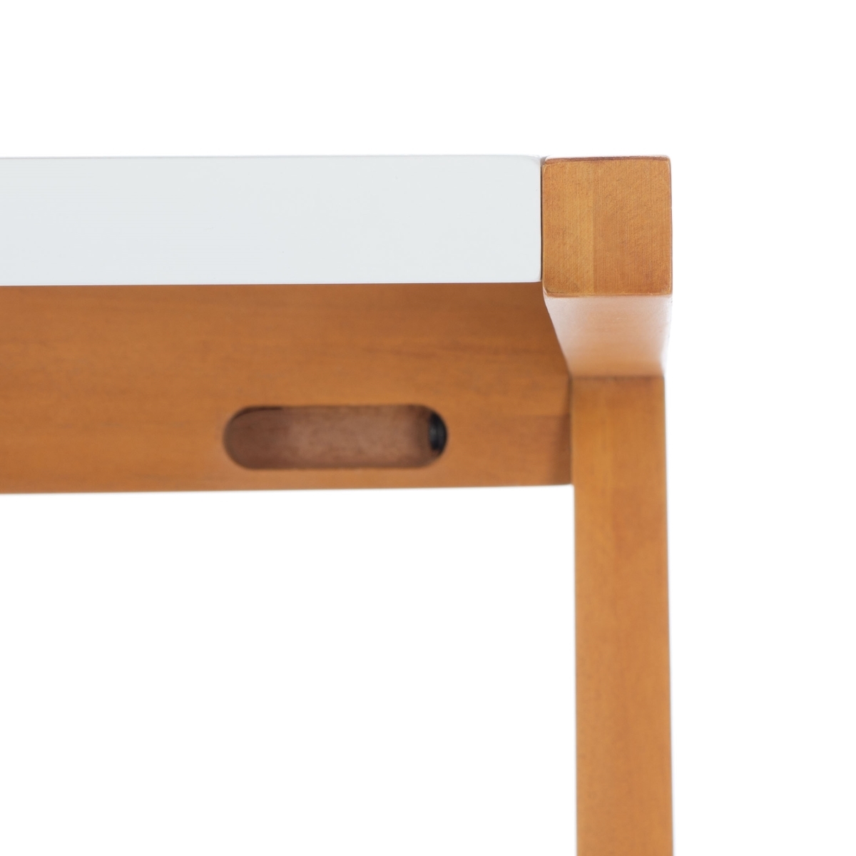 Ripley Desk - Oak / White - Safavieh - Image 2