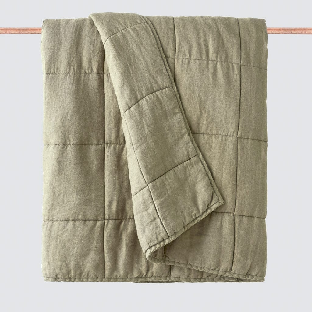 The Citizenry Stonewashed Linen Quilt | Full/Queen | Light Grey - Image 3