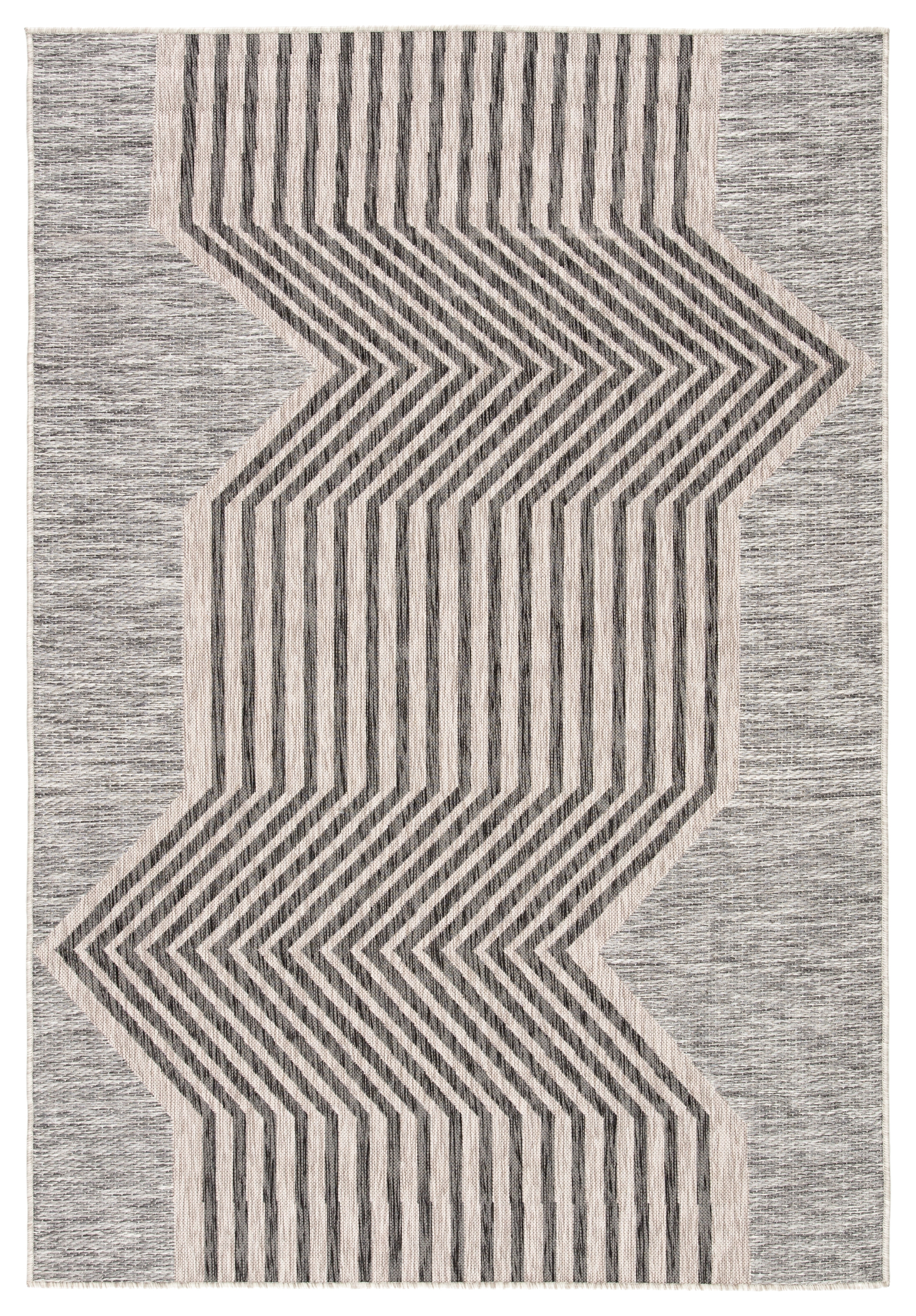 Nikki Chu by Minya Indoor/ Outdoor Geometric Gray Area Rug (7'11"X10') - Image 0