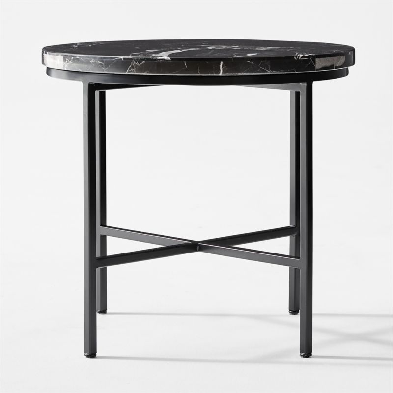 Irwin Black Marble Side Table - Image 1
