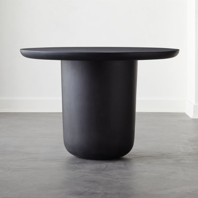 Lola Round Black Concrete Dining Table 45" - Image 1