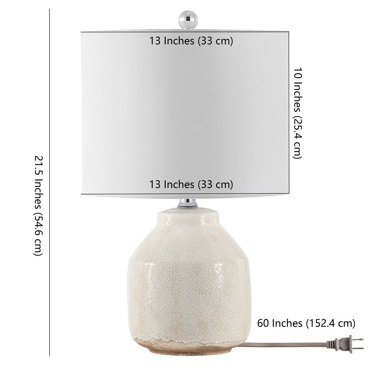 Traken 21.5" Table Lamp - Antique White - Image 4