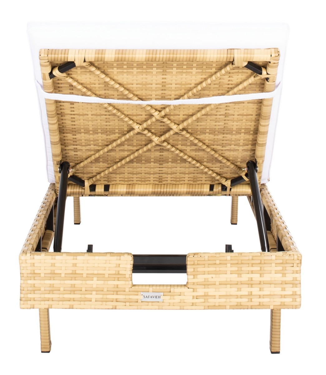 Cam Sunlounger - Natural/White - Safavieh - Image 8