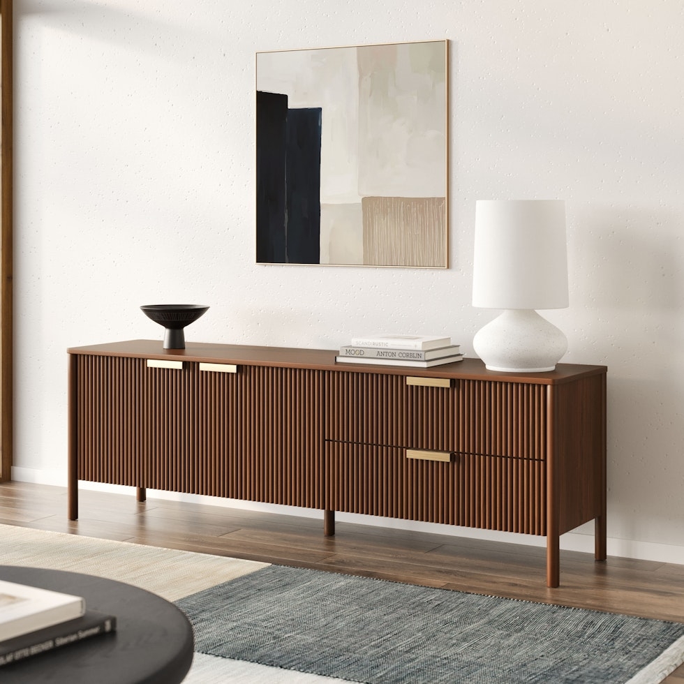 Liv 74.5" Media Unit - Walnut - Image 0