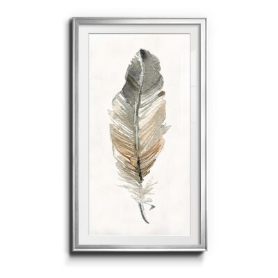 Neutral Feather I - Picture Frame Graphic Art Print on Paper - Image 0