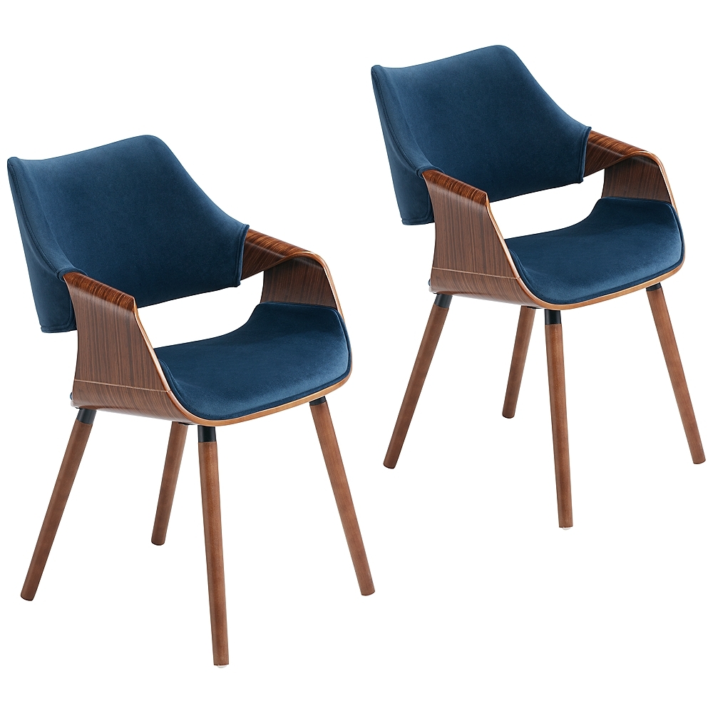 Westin Blue Fabric Dining Chairs Set of 2 - Image 0