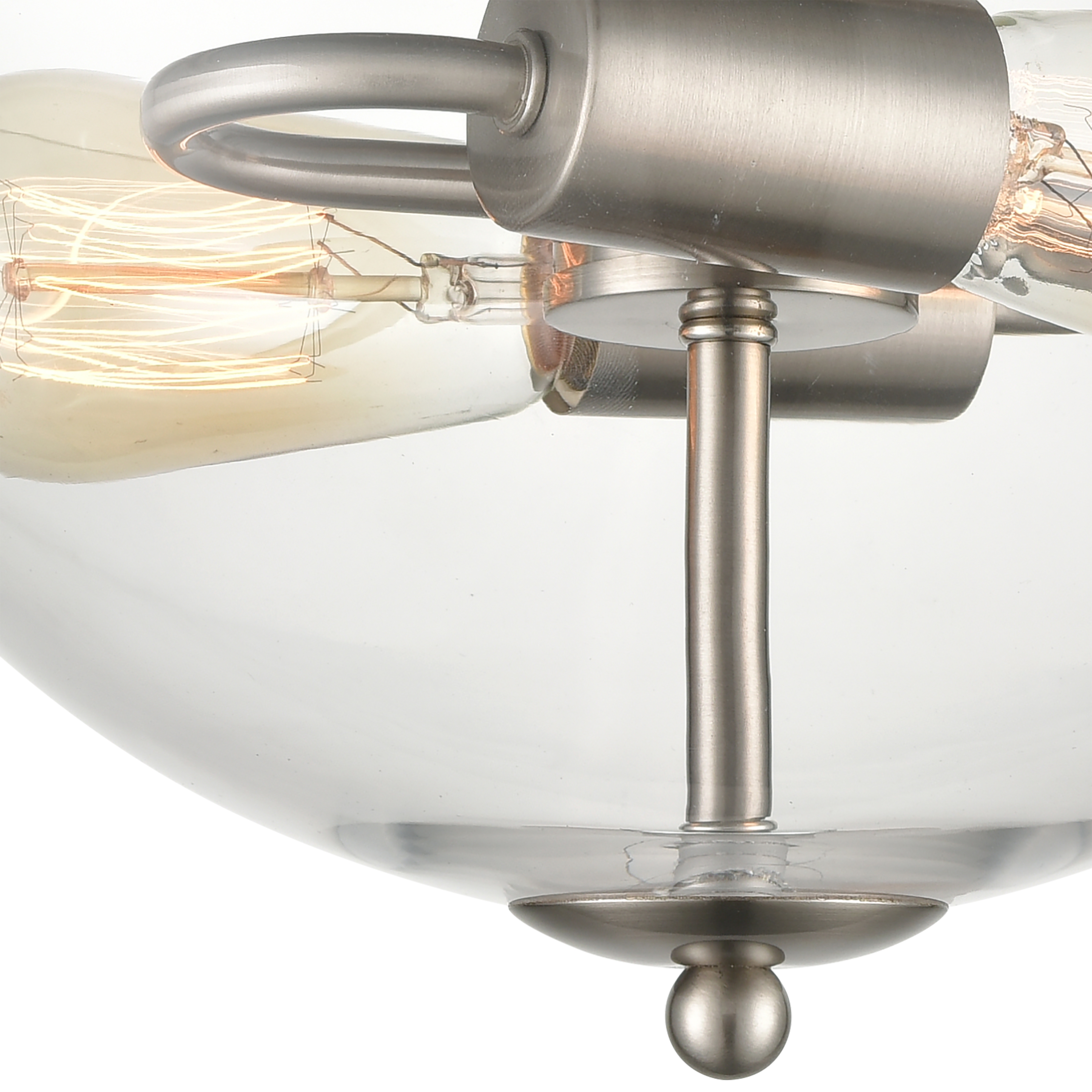 Astoria 15'' Wide 2-Light Semi Flush Mount - Brushed Nickel - Image 3