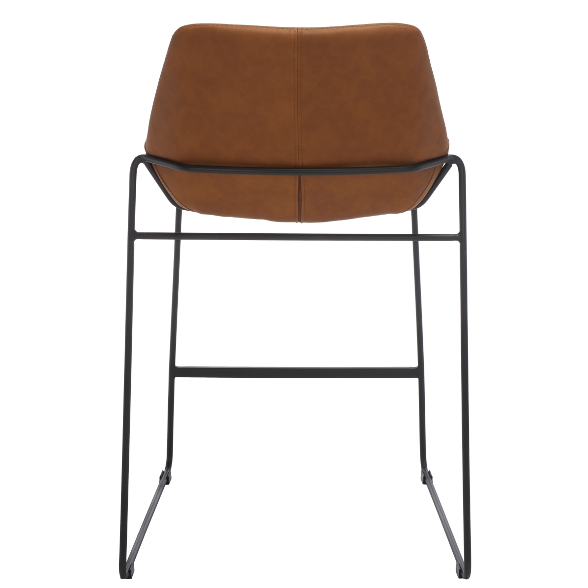 Alexis Mid Century Counterstool - Cognac / Black - Safavieh - Image 7