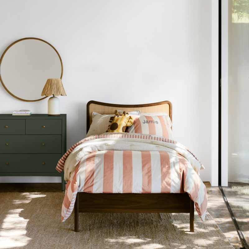 Hampshire Olive Green Wood 4-Drawer Kids Dresser - Image 4