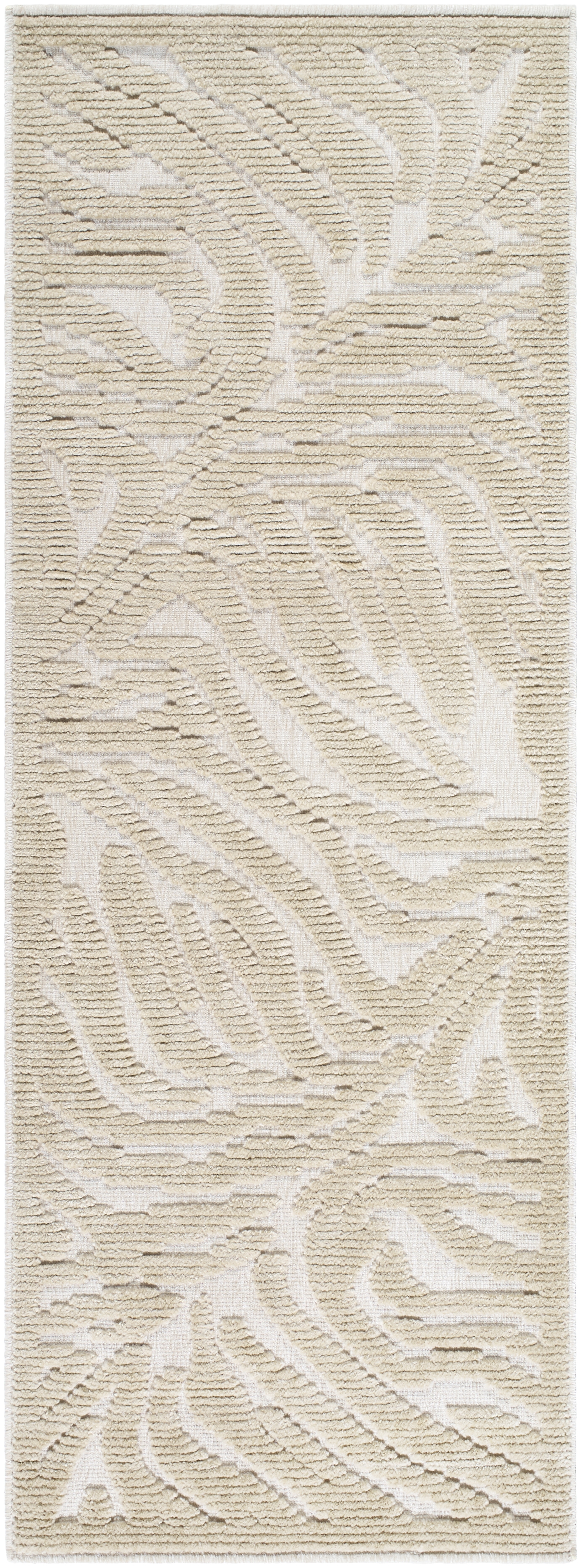 Lyna Beige Indoor 2'7" x 7'2" Machine Woven Rug - Image 0