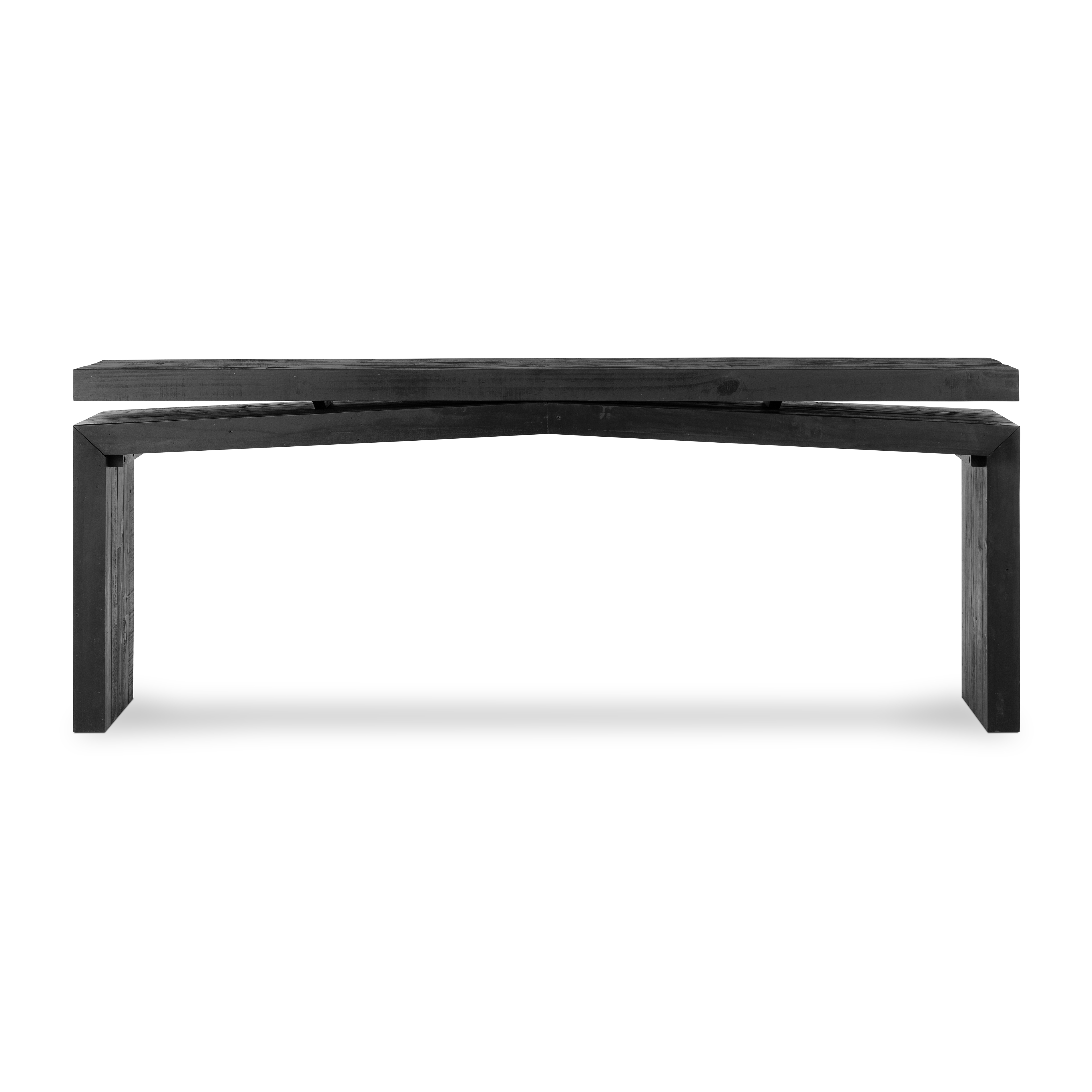 Matthes Console Table-Aged Black Pine - Image 0