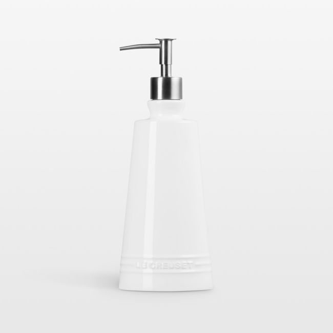 Le Creuset ® Signature 20-oz. White Stoneware Soap Dispenser - Image 0