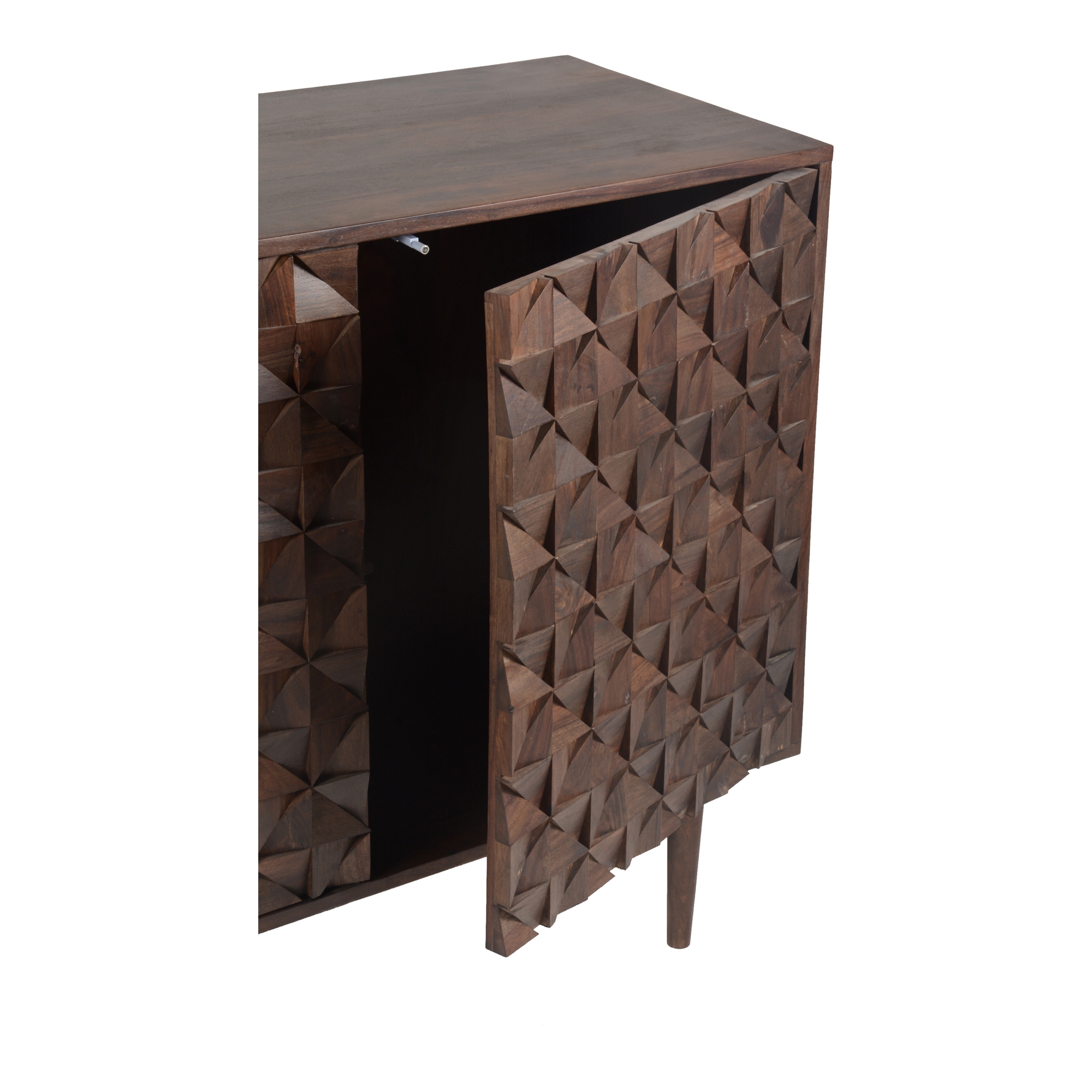 Pablo 3 Door Sideboard Dark Brown - Image 5