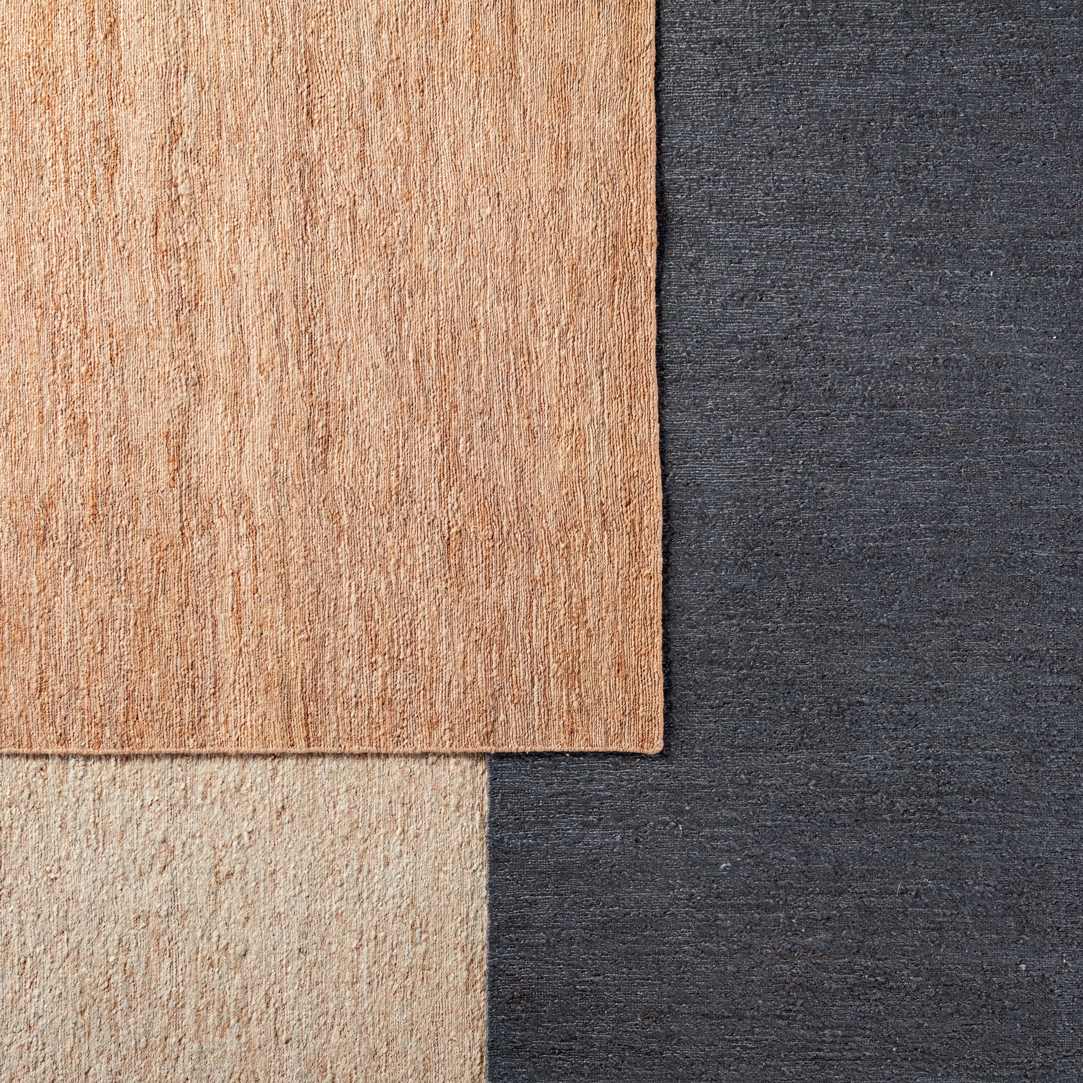 Linden Natural Solid Black Area Rug (9'X12') - Image 5