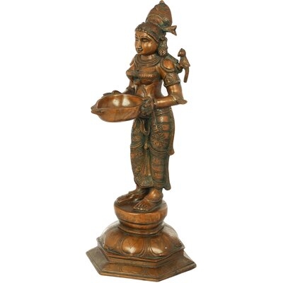 Deepalakshmi With Parrot On Her Shoulder - Image 0