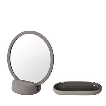 SONO Vanity Mirror & Oval Tray, Cream, Set of 2 - Image 3