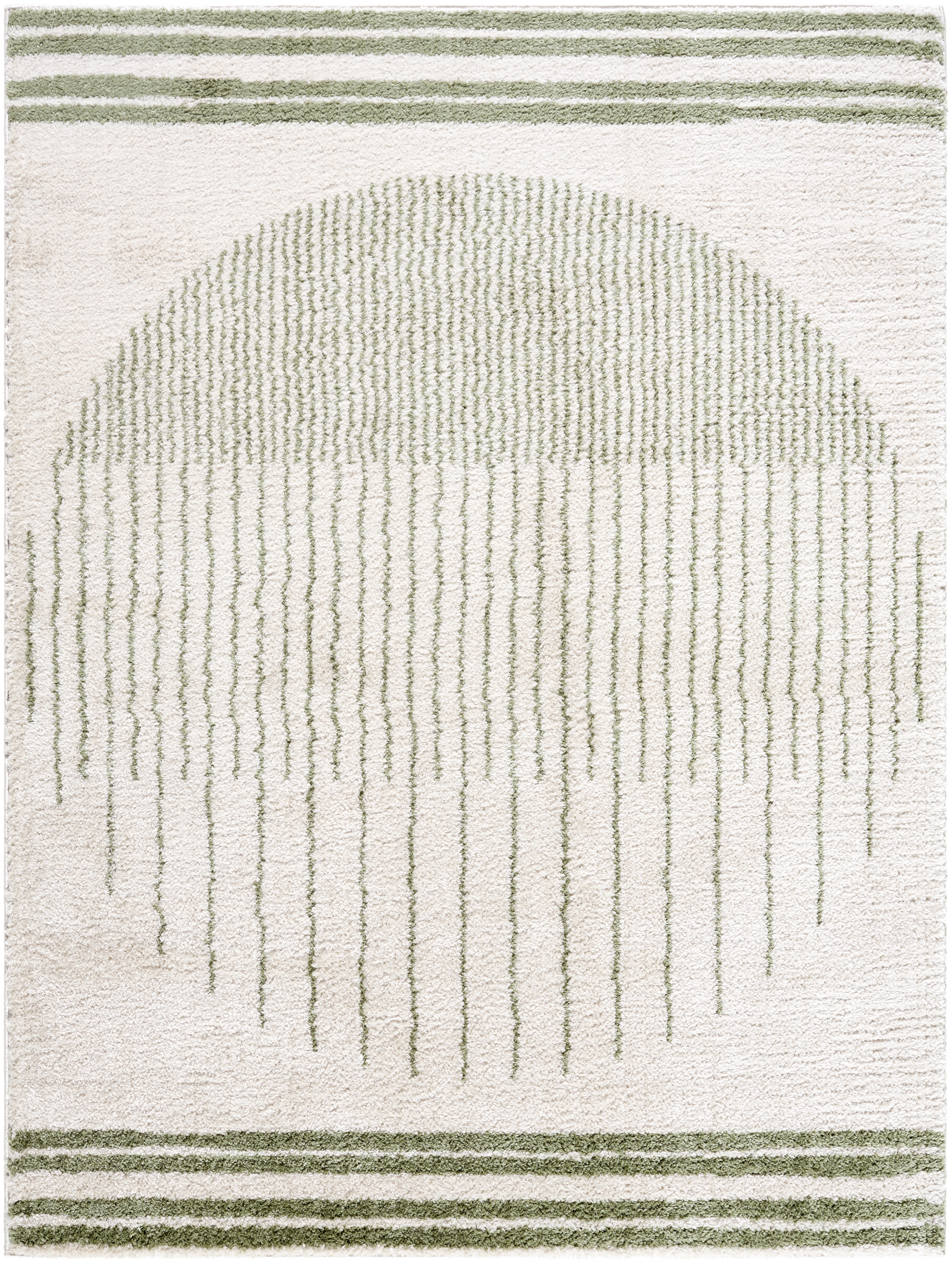 Fossay Shag Beige Indoor 2'7" x 7'3" Machine Woven Rug - Image 0