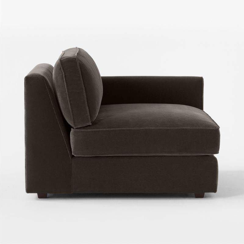 Malea Charcoal Grey Performance Fabric Right-Arm Chair - Image 3